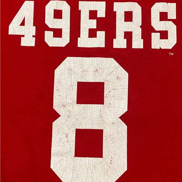 Vintage San Francisco 49ers Steve Young Wilson Jersey T-Shirt Size Medium NFL - Picture 3 of 9